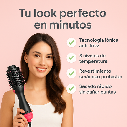 Cepillo Secador 4 en 1 Que No Quema Tus Puntas