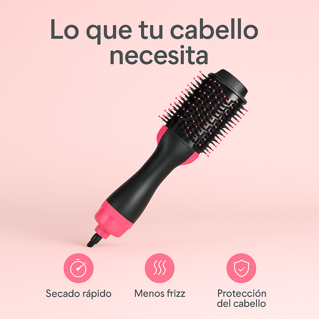 Cepillo Secador 4 en 1 Que No Quema Tus Puntas